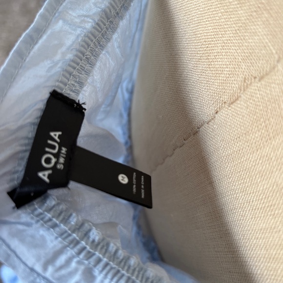 Aqua Swim Women's Cotton Tiered Dress Swim Cover-Up Blue $88 Size M - Picture 7 of 7